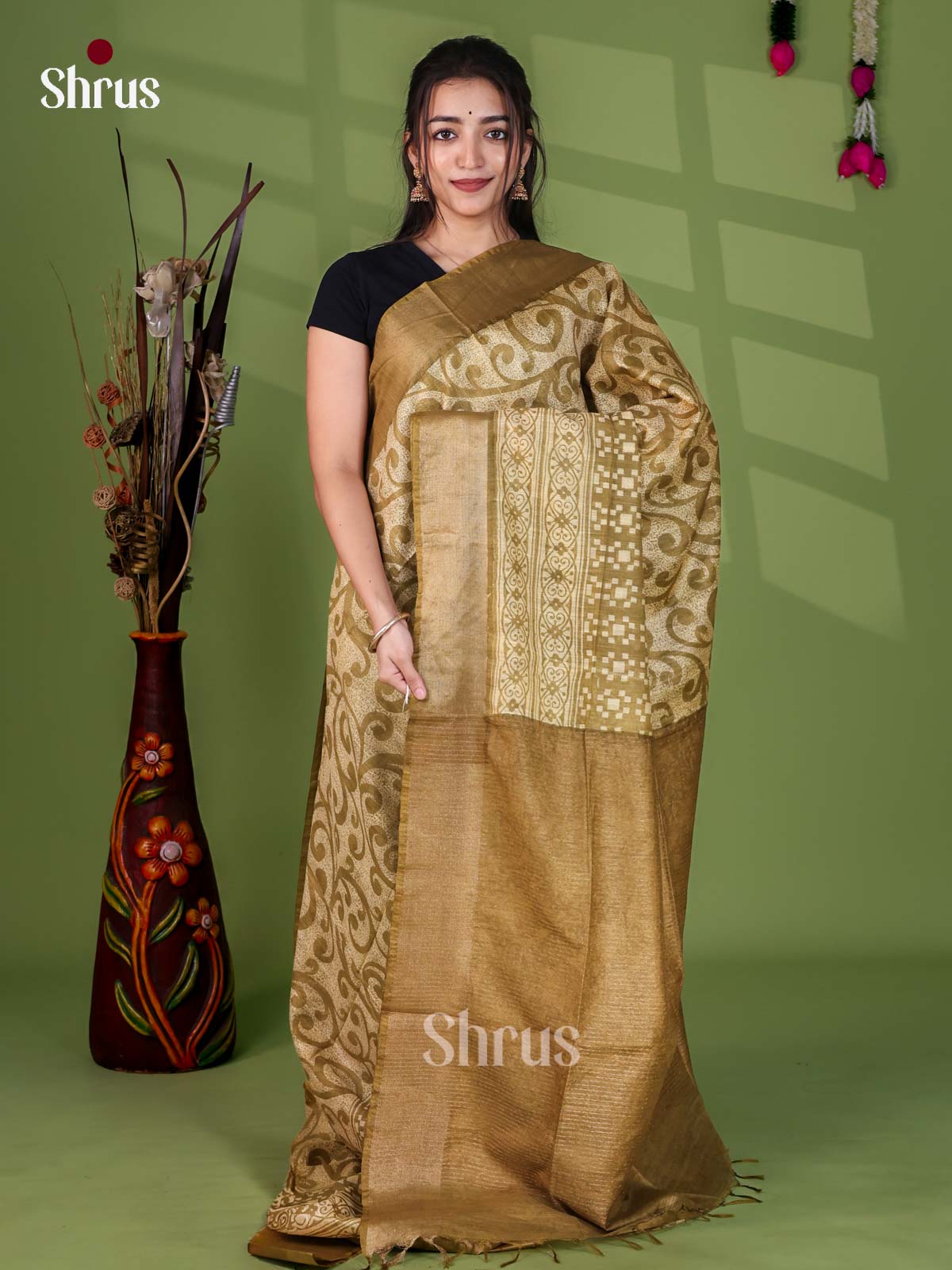 Zari Semi Tussar Saree - EJ12342