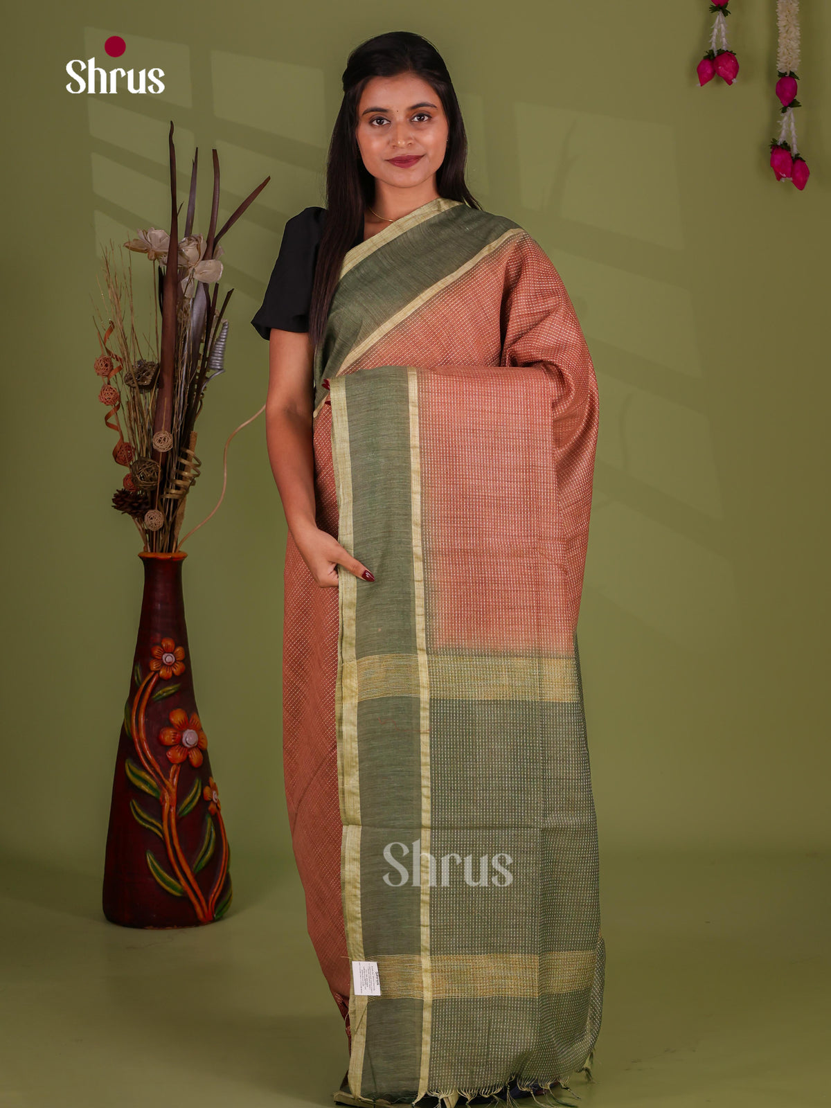 Semi Tussar Saree - EJ13275