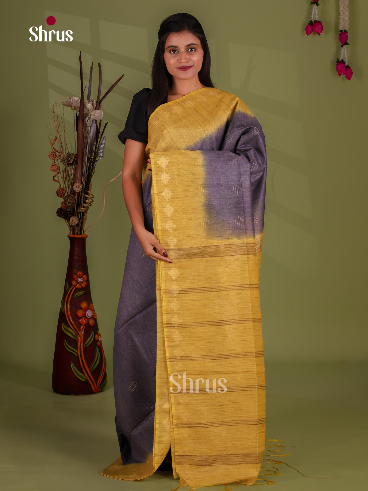 Semi Tussar Saree - EJ13288