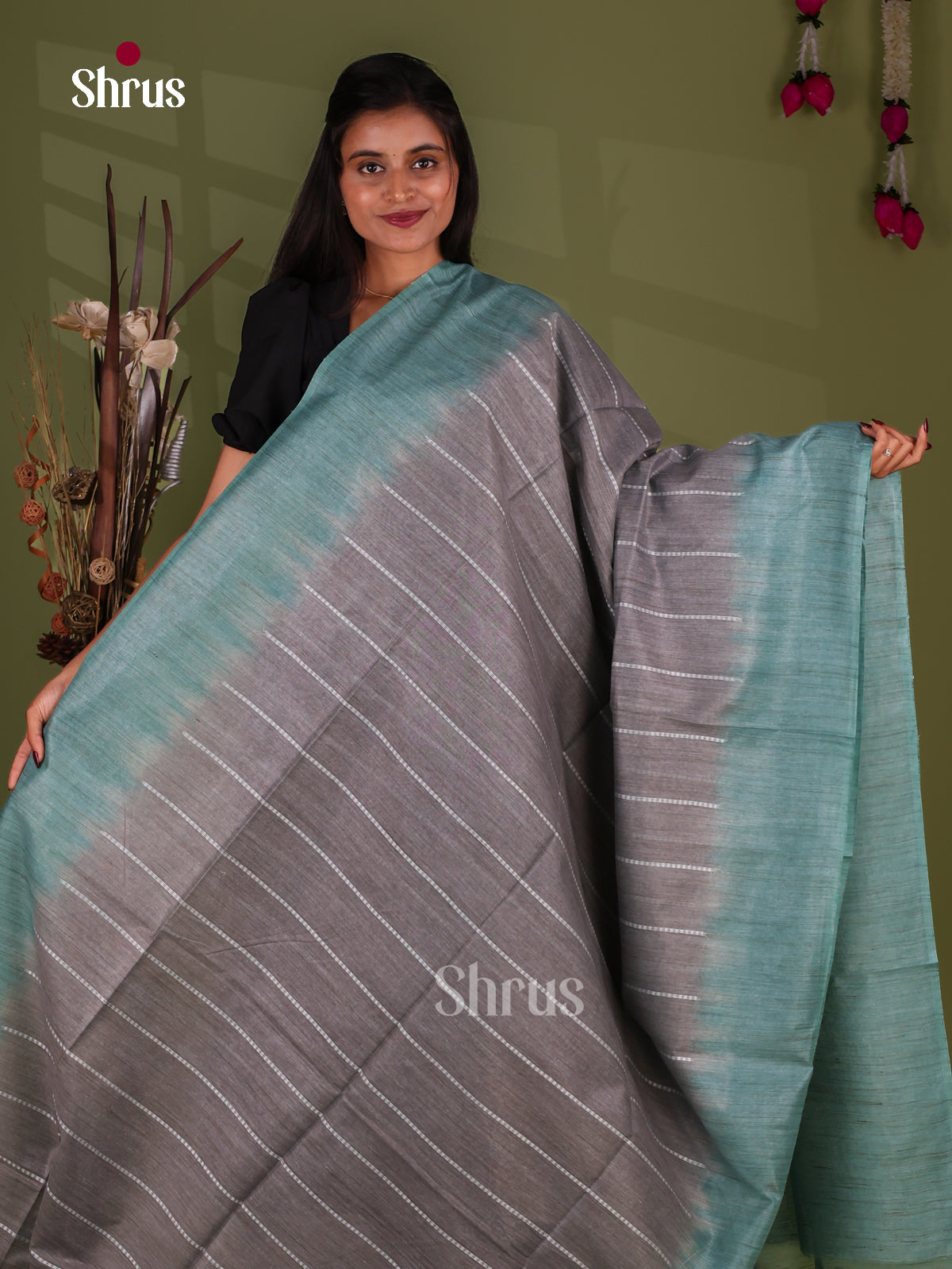 Semi Tussar Saree - EJ13294