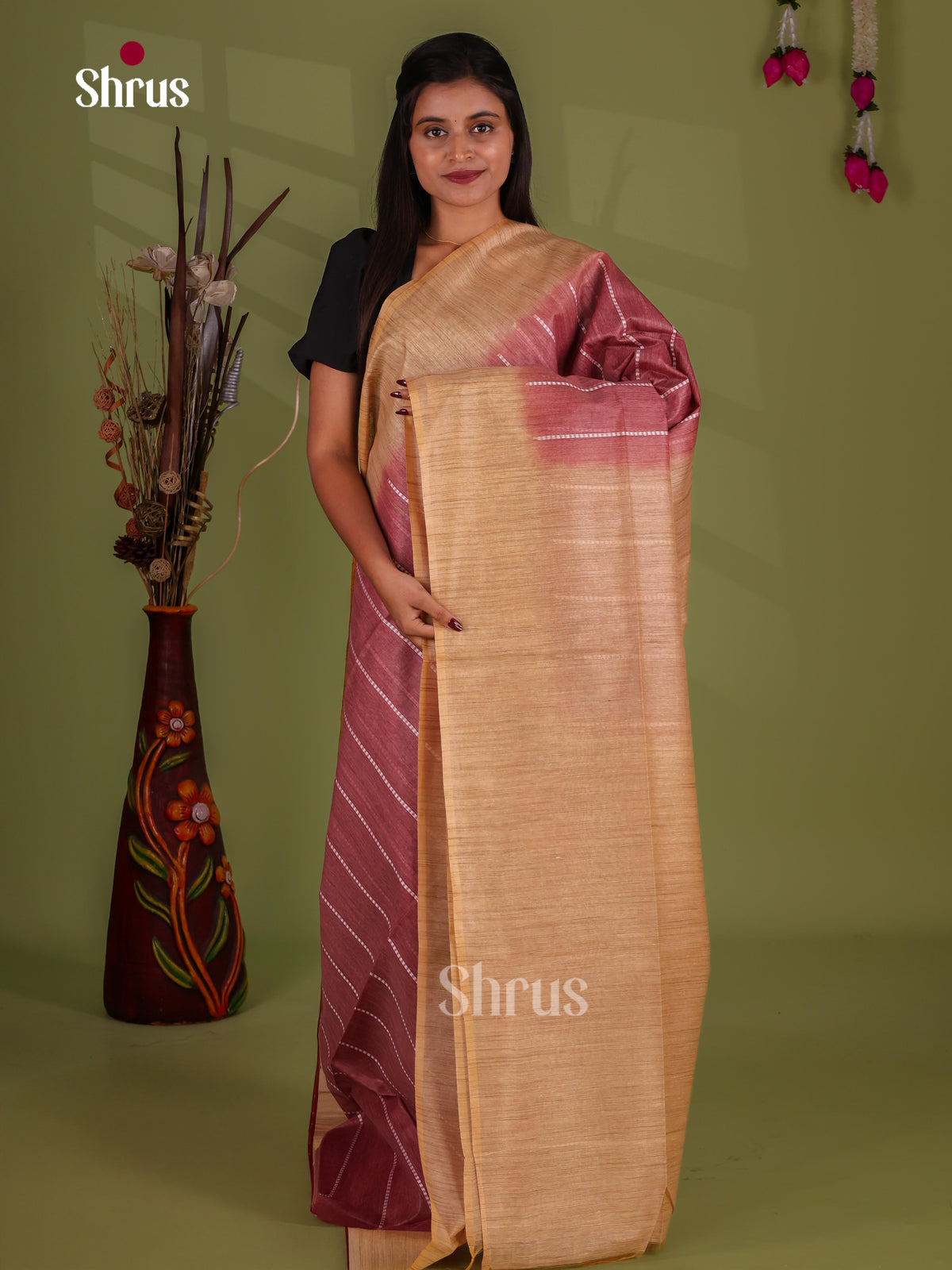 Semi Tussar Saree - EJ13296