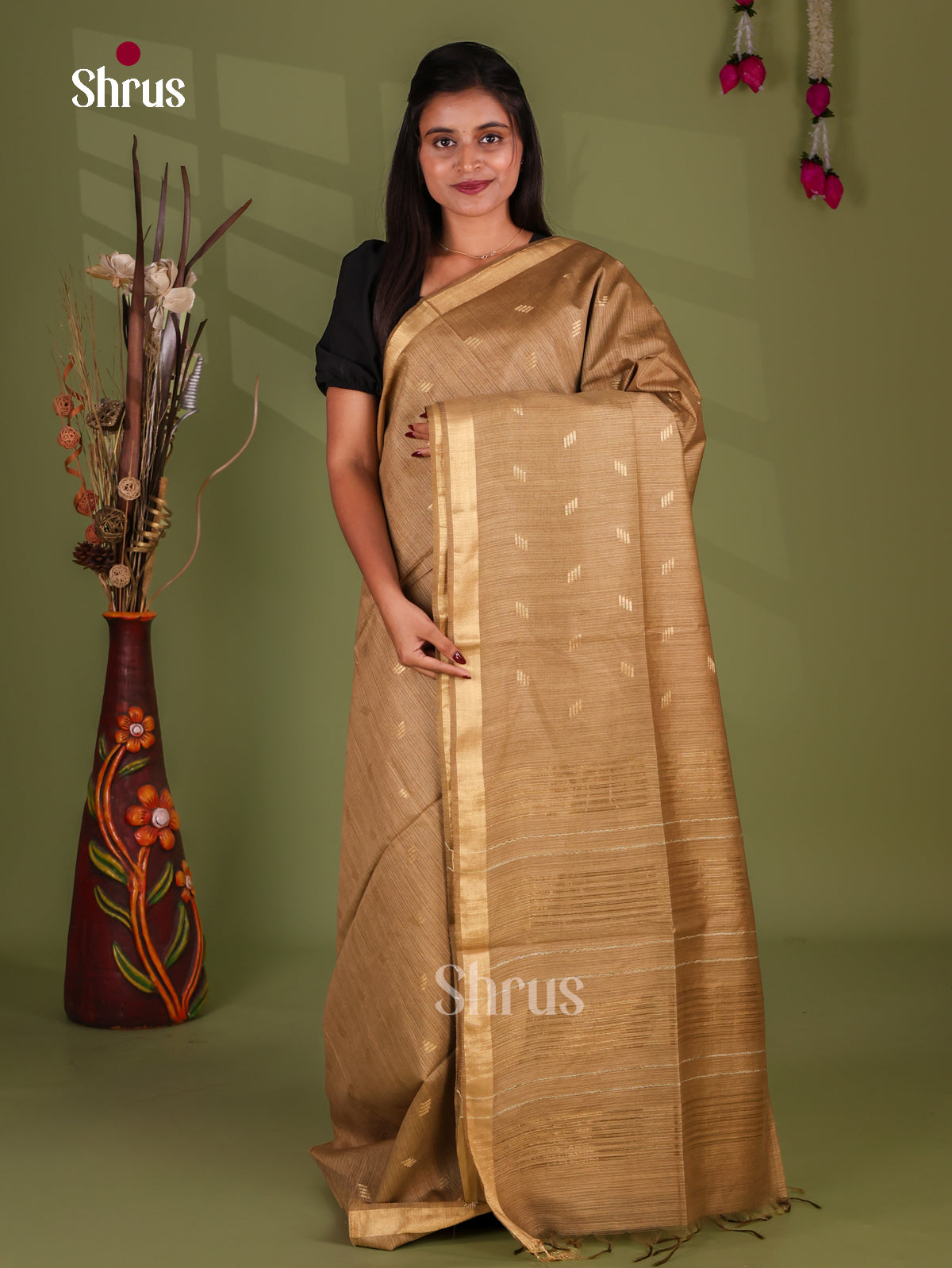 Zari Semi Tussar Saree - EJ13320