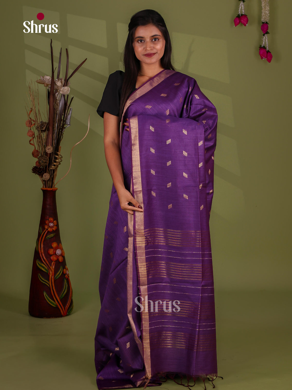Zari Semi Tussar Saree - EJ13326
