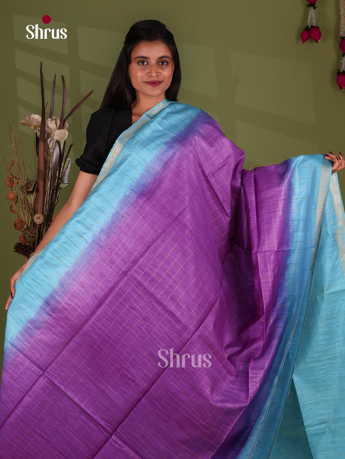Semi Tissue Saree - EJ13434