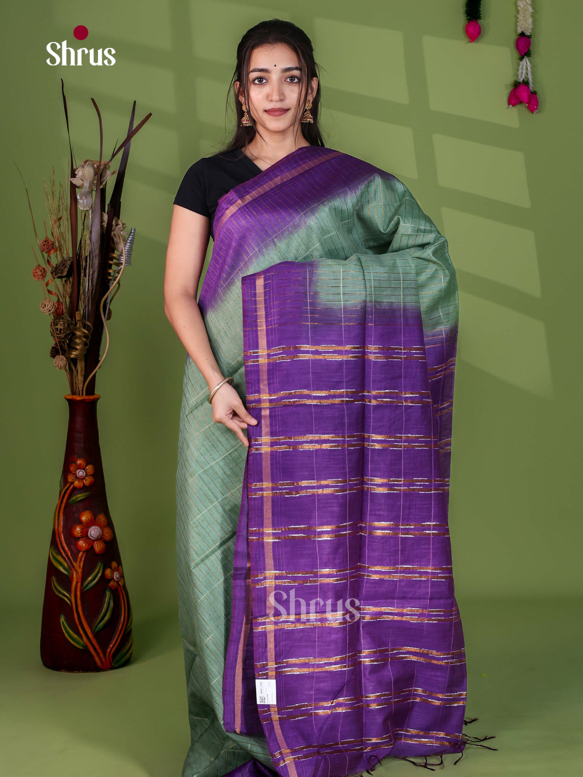 Zari Semi Tussar Saree - EJ13458