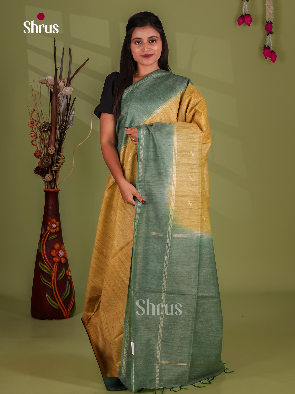 Semi Tussar Saree - EJ13492