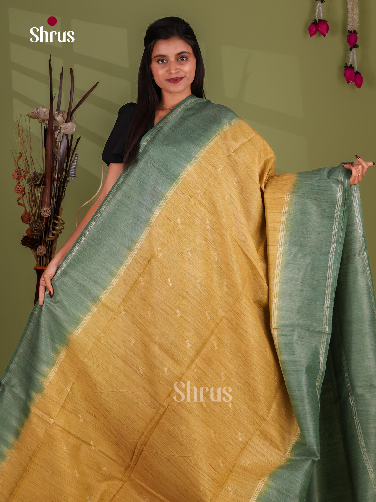 Semi Tussar Saree - EJ13492