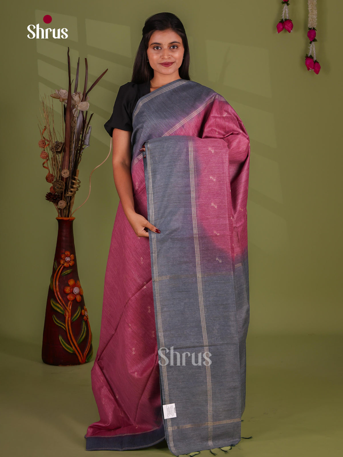 Semi Tussar Saree - EJ13494