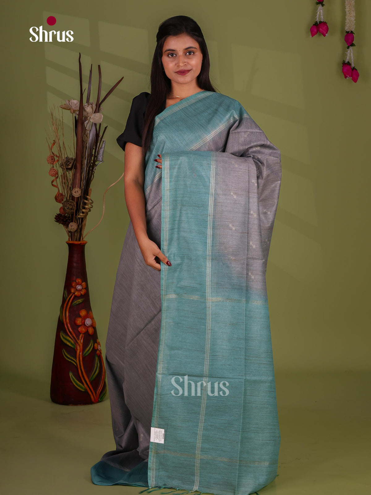 Semi Tussar Saree - EJ13495