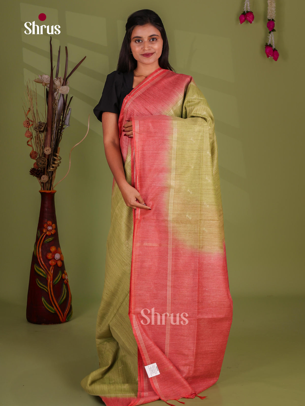 Semi Tussar Saree - EJ13498