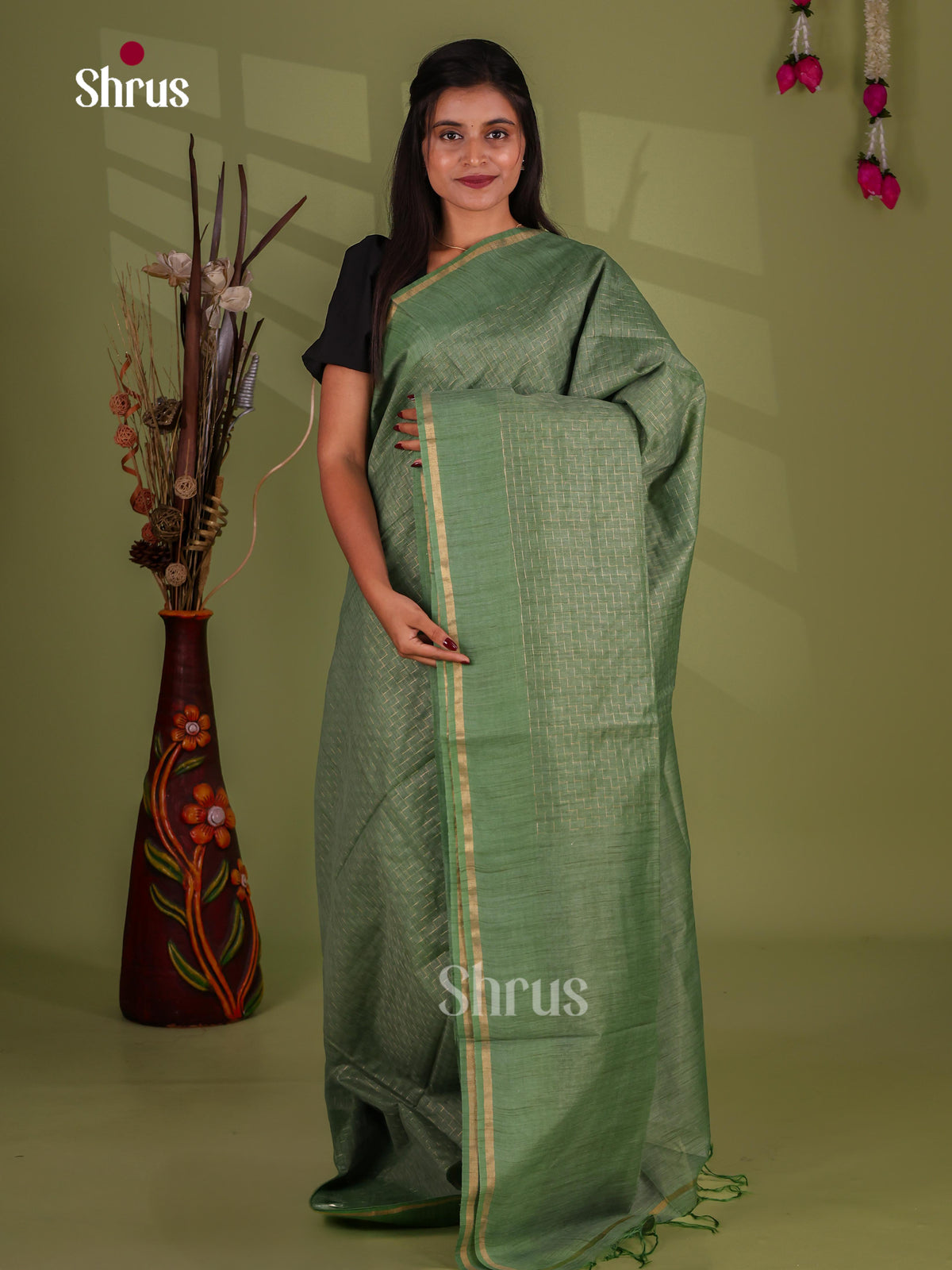Zari Semi Tussar Saree - EJ13507