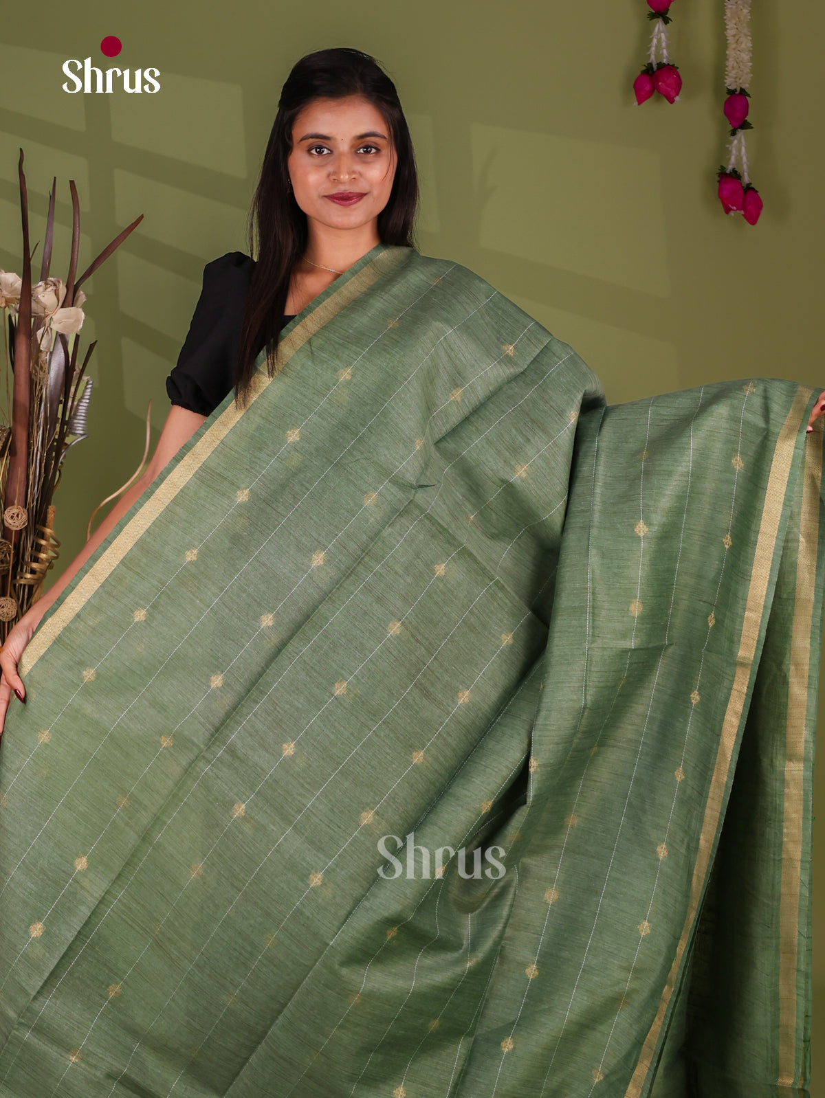 Zari Semi Tussar Saree - EJ13509