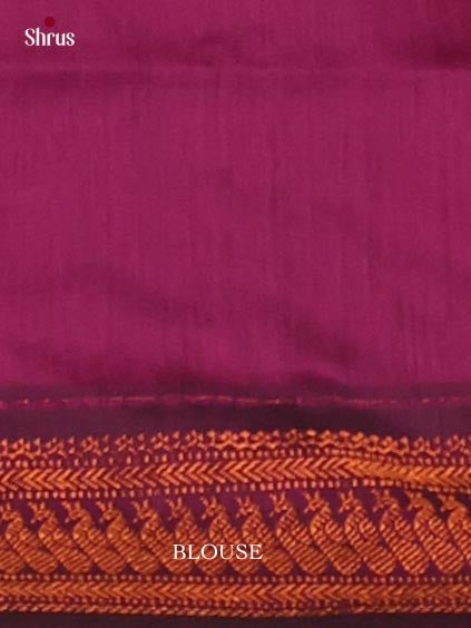 Light Green & Purple - Kalyani Cotton Saree