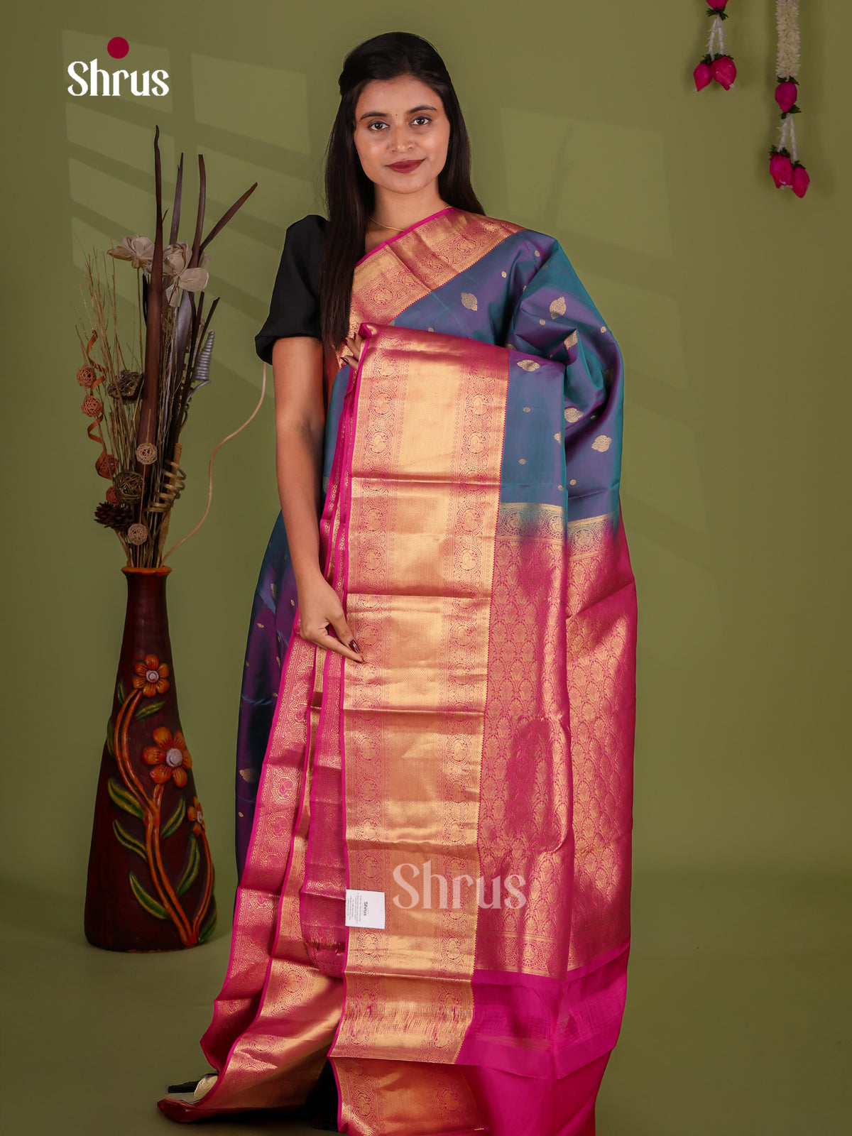 Kanchipuram-halfpure Saree - EJ17008