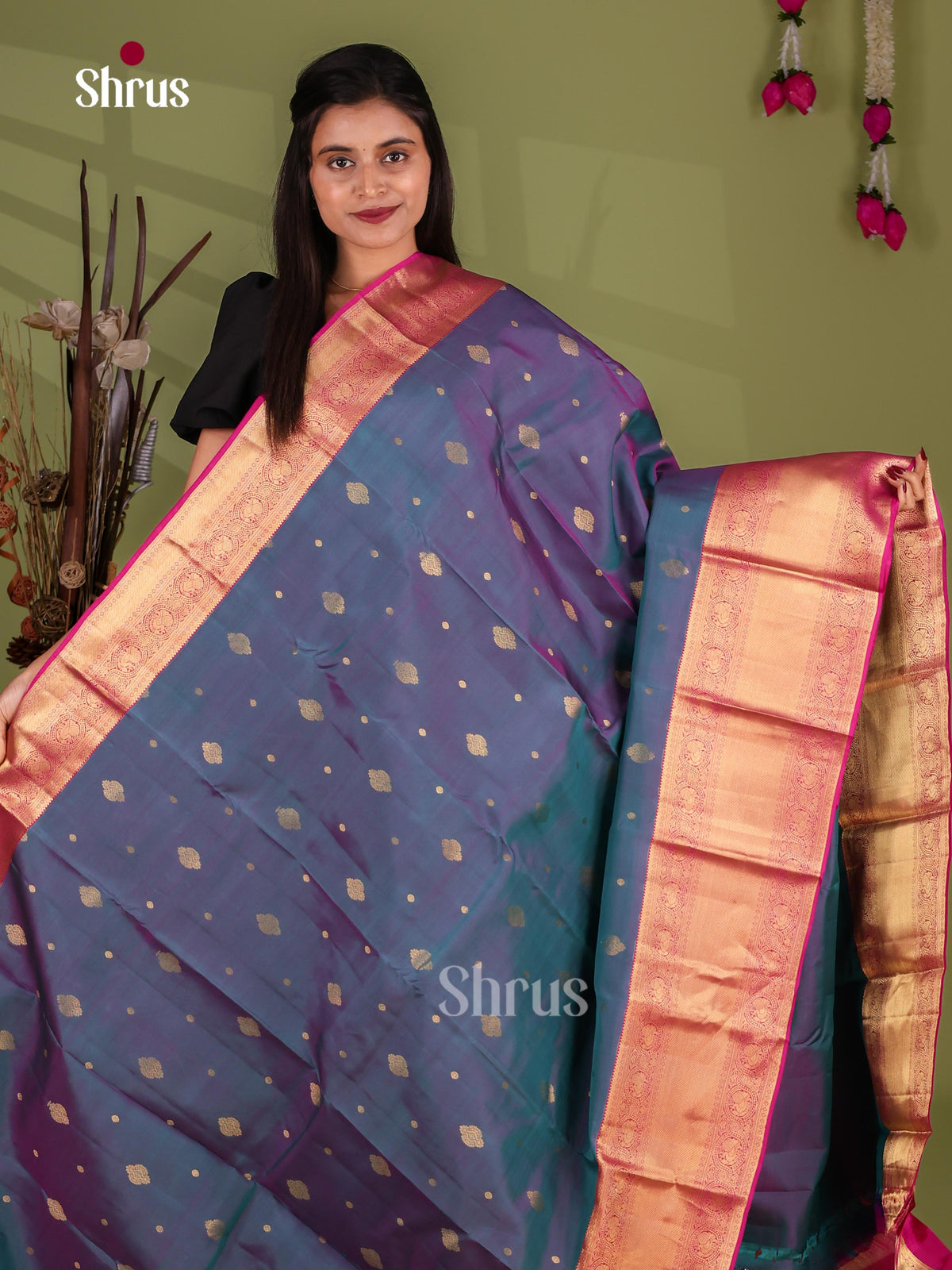 Kanchipuram-halfpure Saree - EJ17008