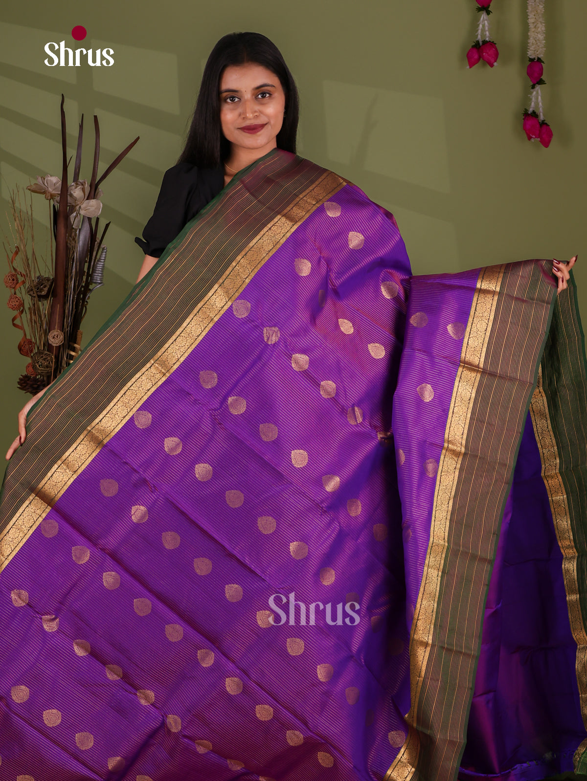 Kanchipuram-halfpure Saree - EJ17015