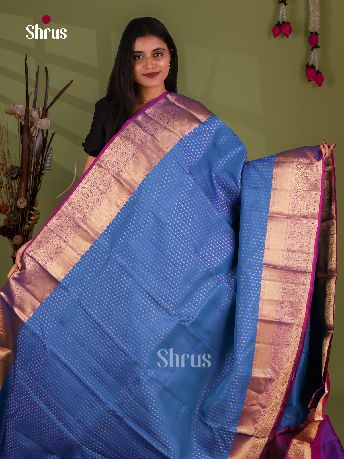 Kanchipuram-halfpure Saree - EJ17018