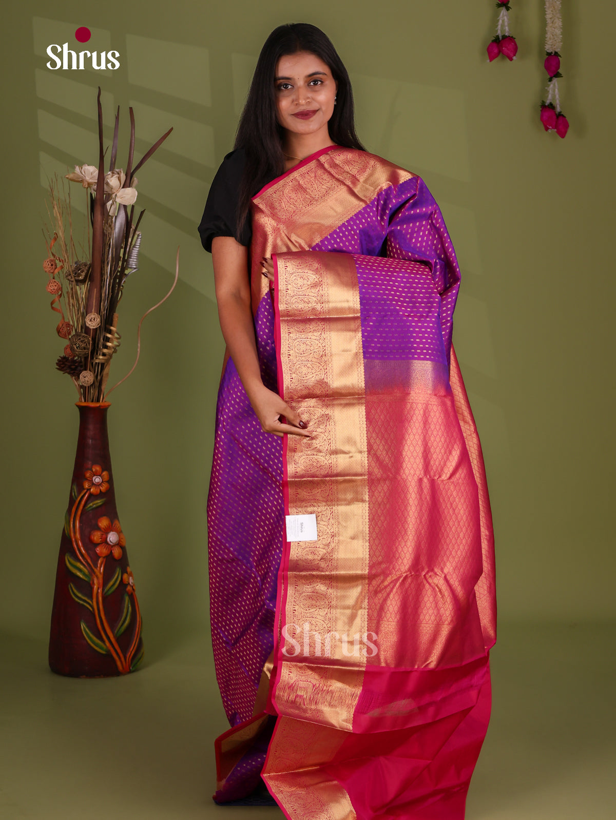 Kanchipuram-halfpure Saree - EJ17019