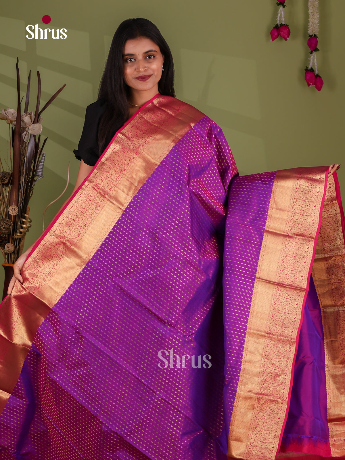 Kanchipuram-halfpure Saree - EJ17019