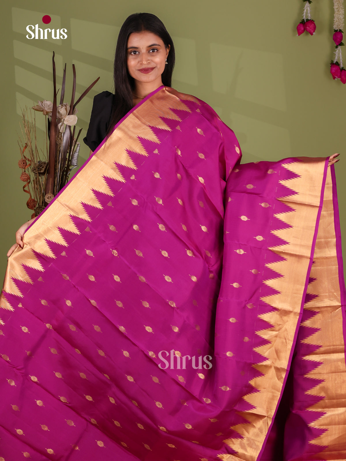 Kanchipuram-halfpure Saree - EJ17032