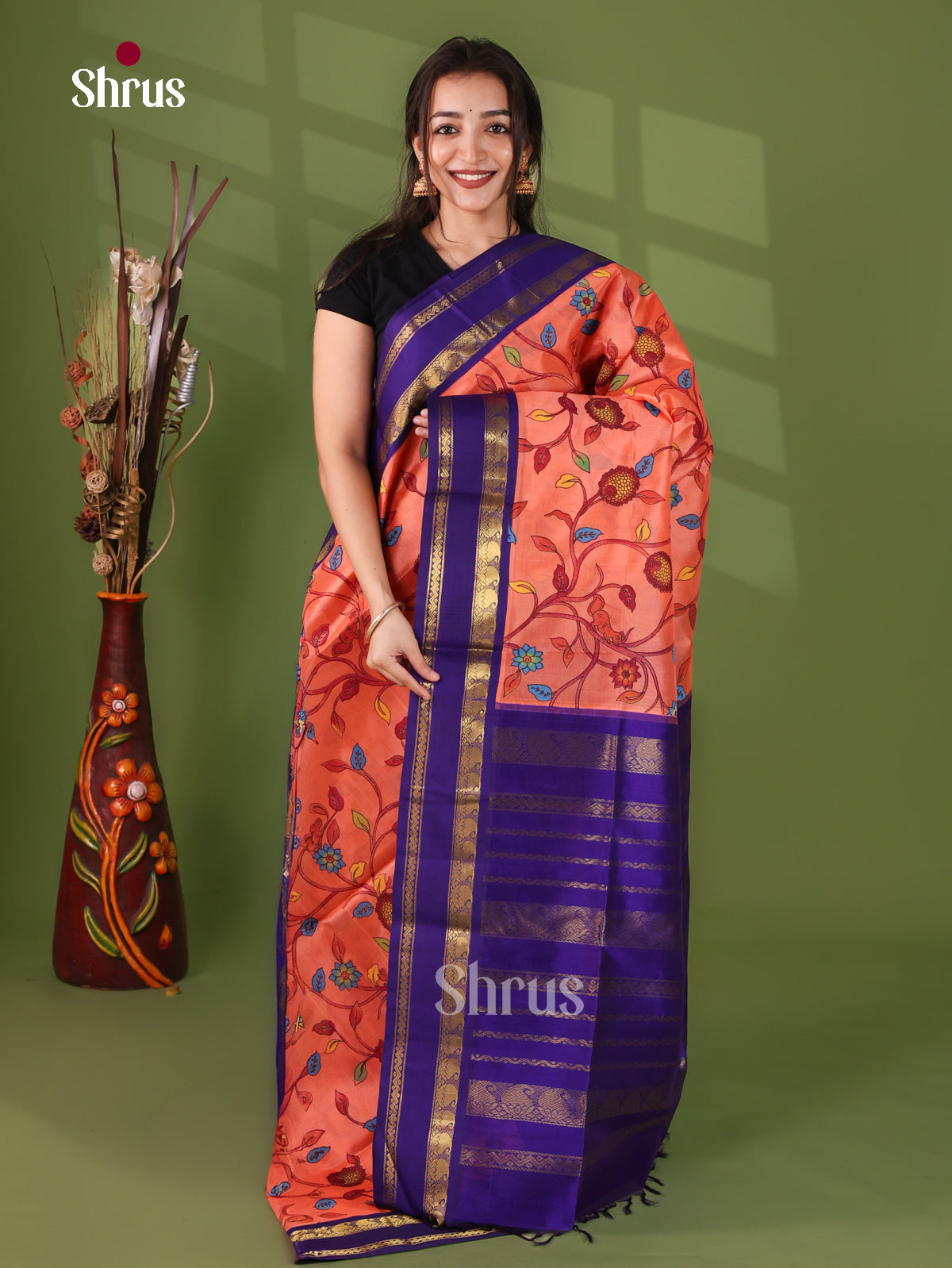 Silk Cotton Saree - EJ17059