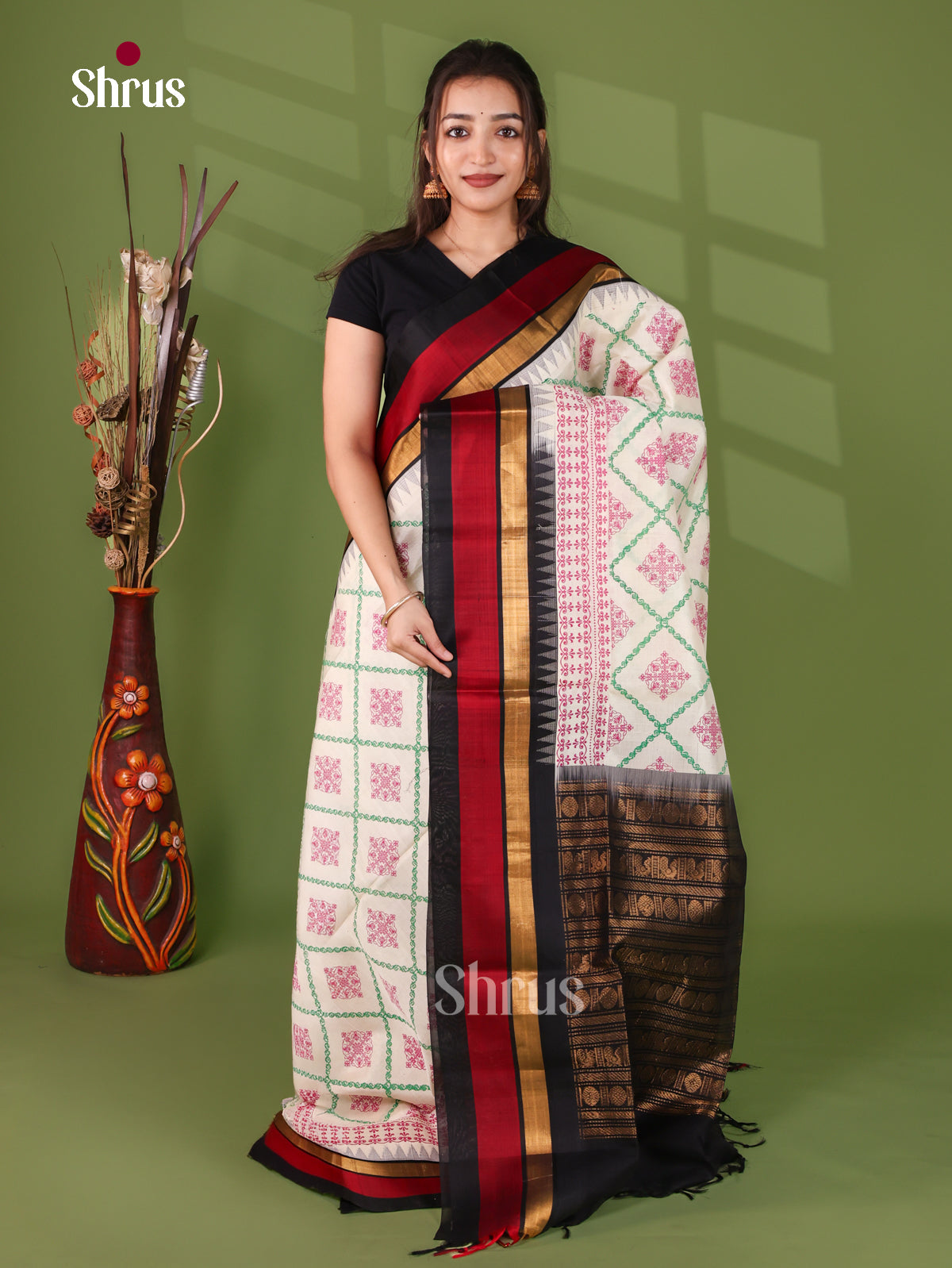 Silk Cotton Saree - EJ17065