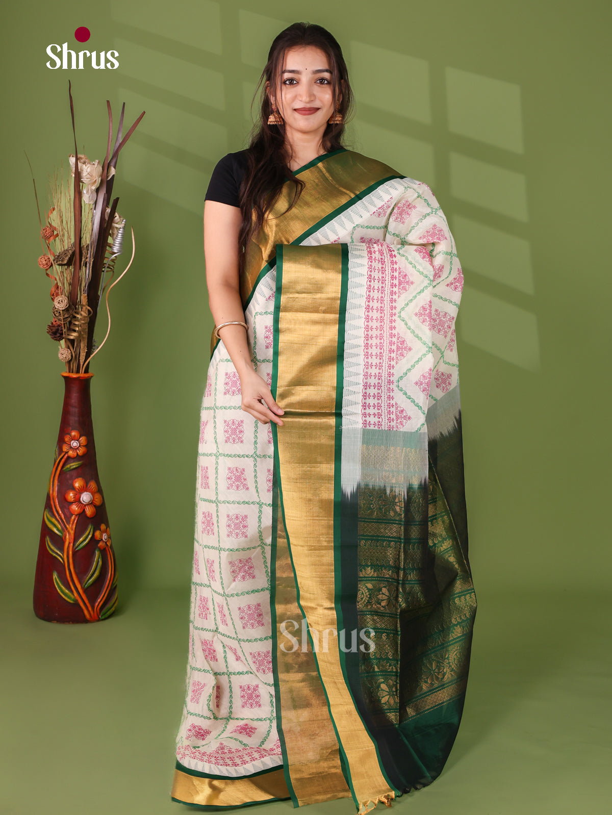 Silk Cotton Saree - EJ17068