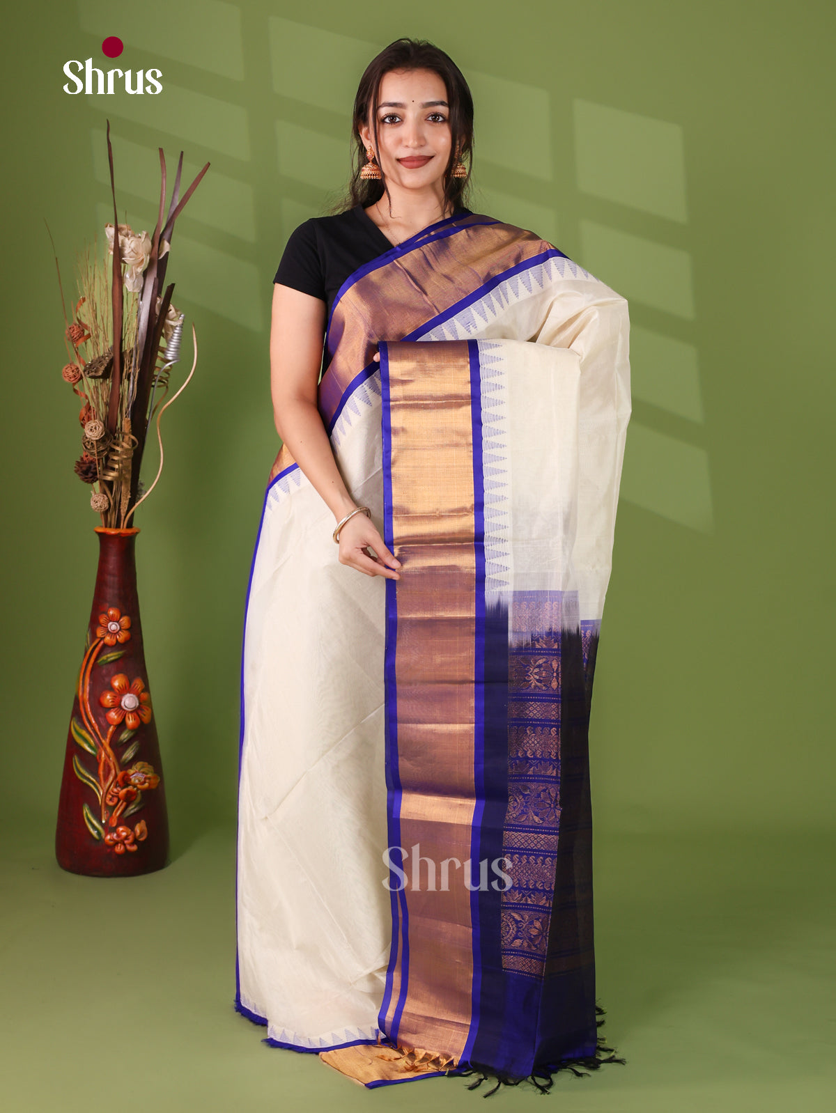 Silk Cotton Saree - EJ17076