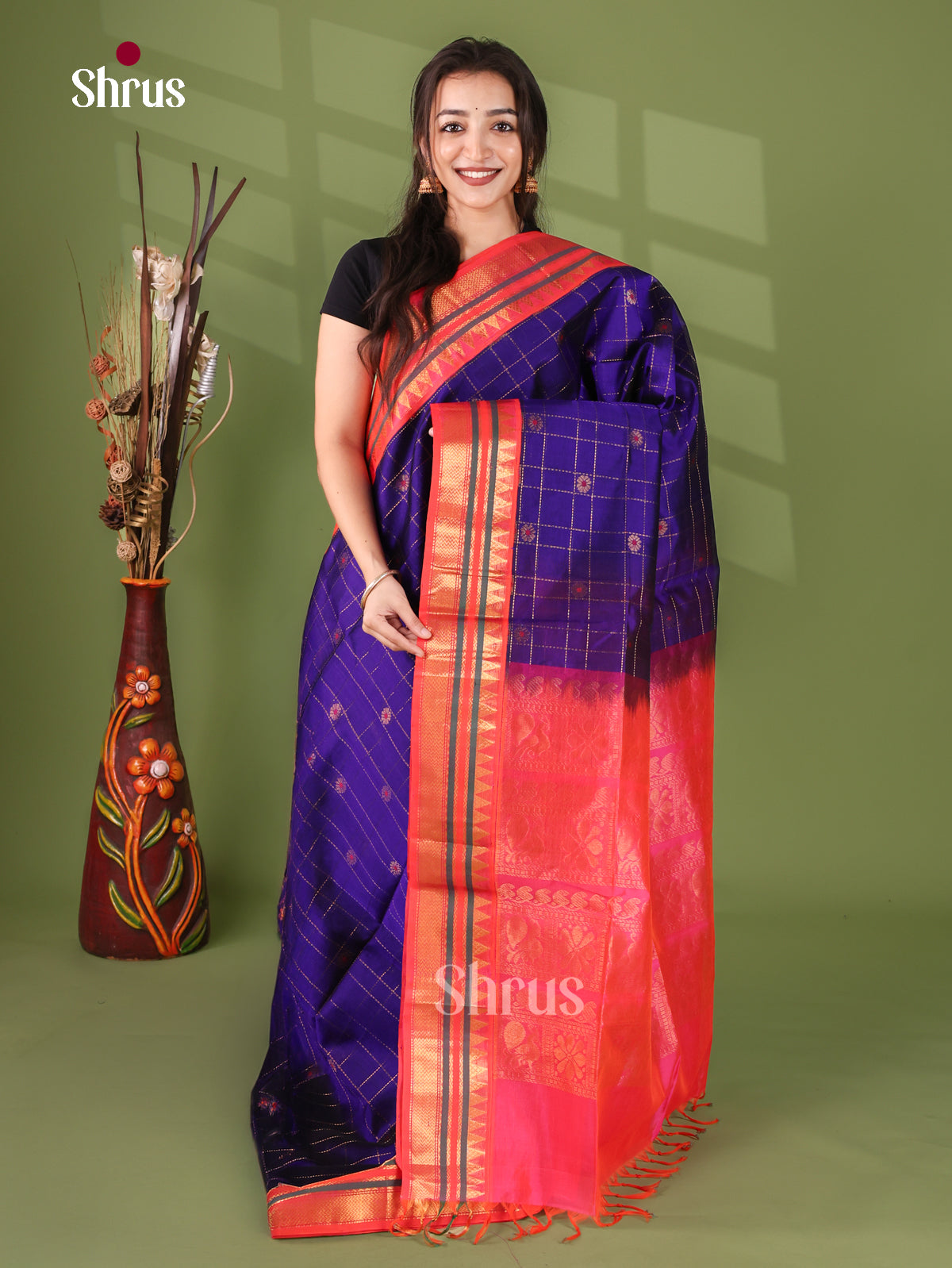 Silk Cotton Saree - EJ17083