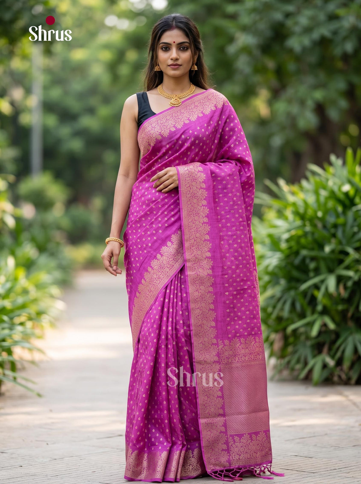 Jute Banaras Saree - EJ19015