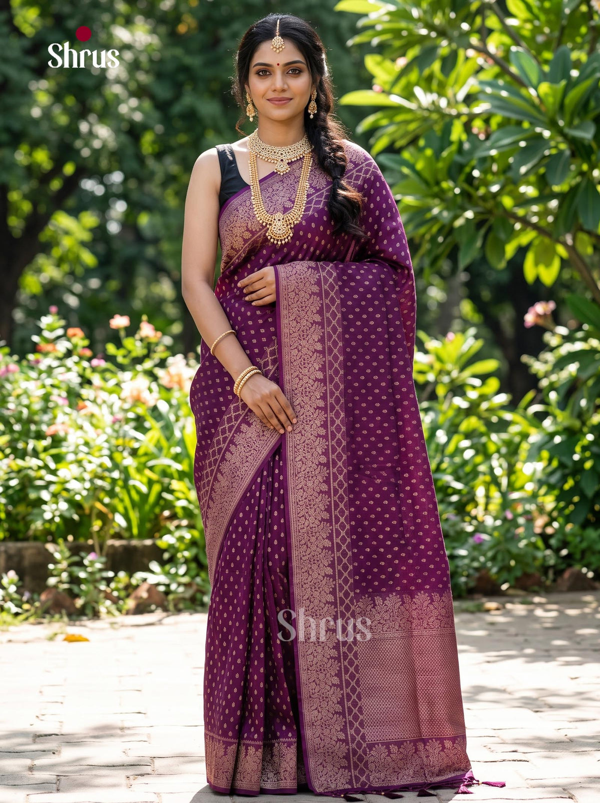 Jute Banaras Saree - EJ19023