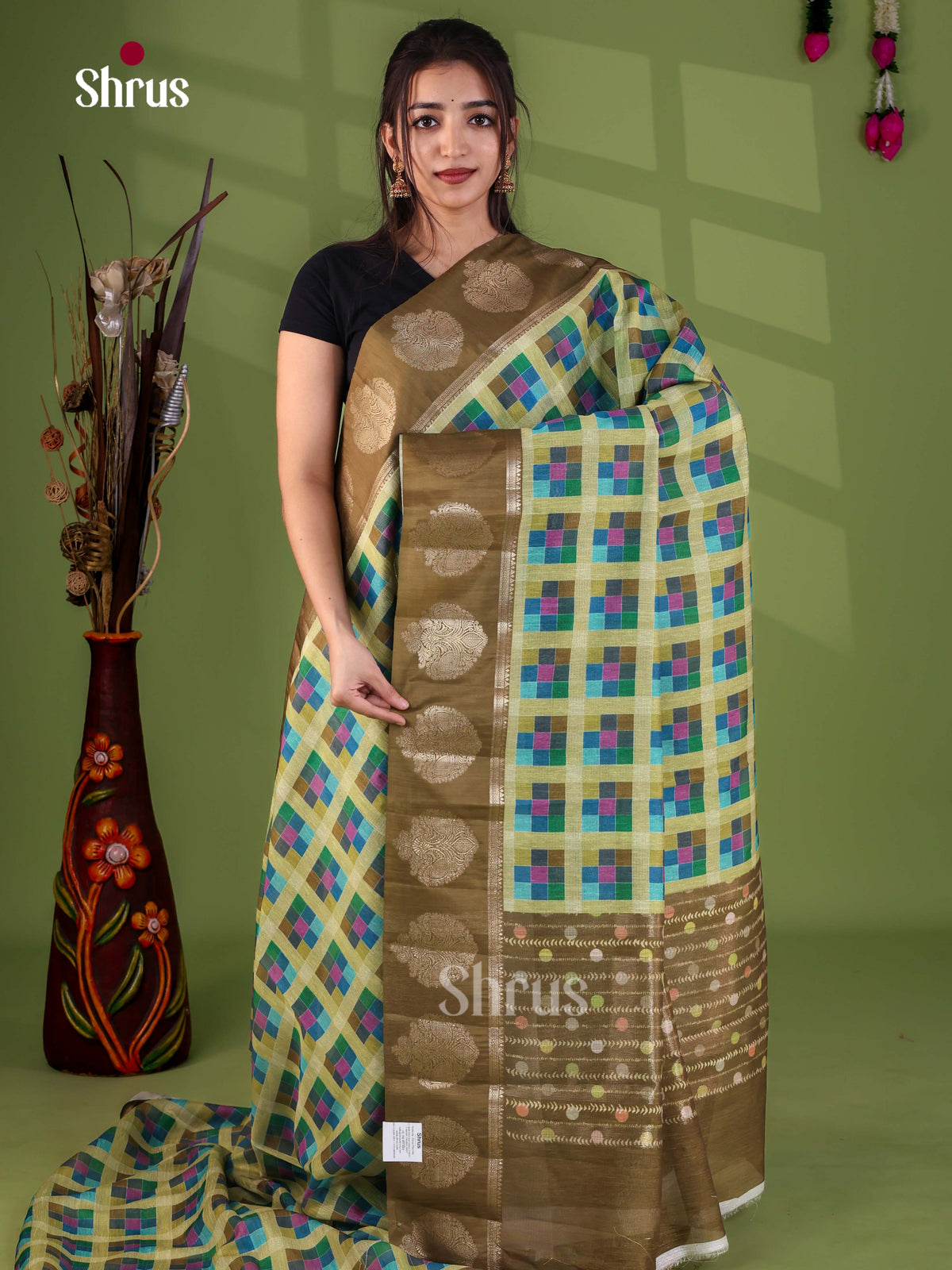 Apoorva Madras Checks Saree - EJ24041
