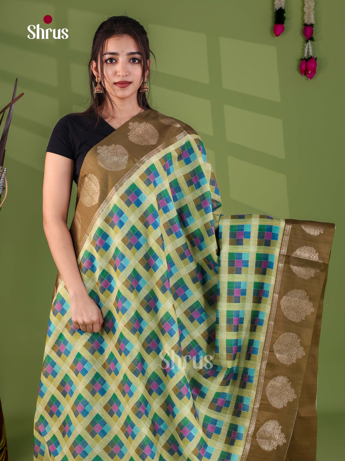 Apoorva Madras Checks Saree - EJ24041