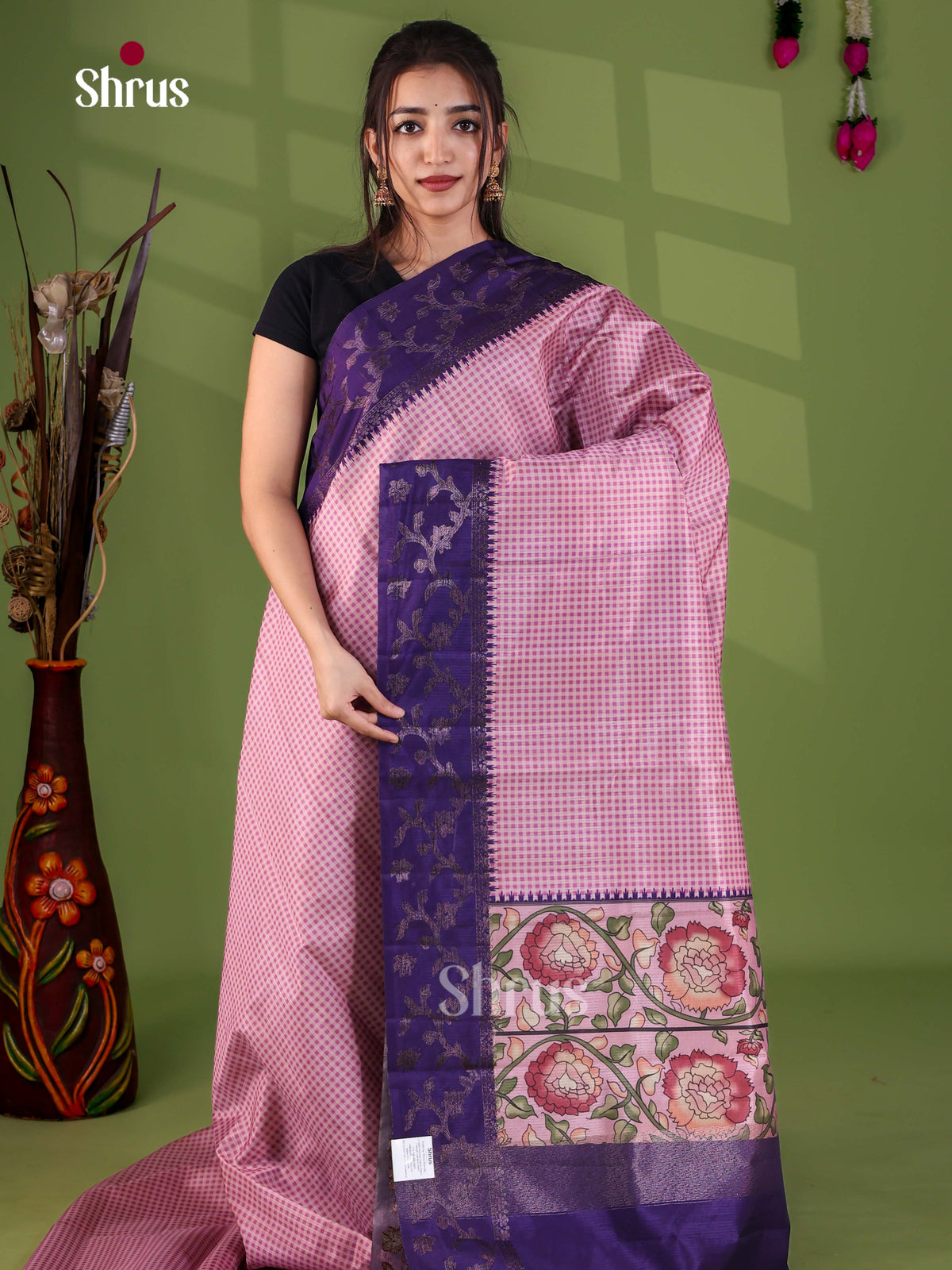 Apoorva Madras Checks Saree - EJ24065