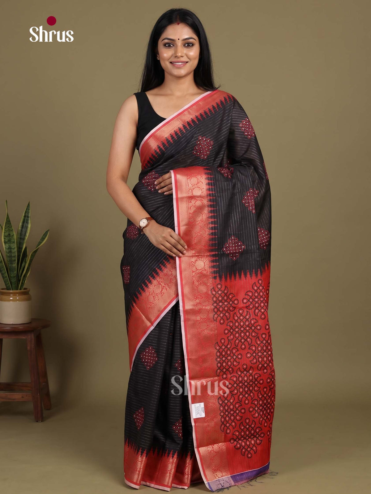 Kolam Semi Tussar Saree - EJ29035 - Shop on Shrus.com