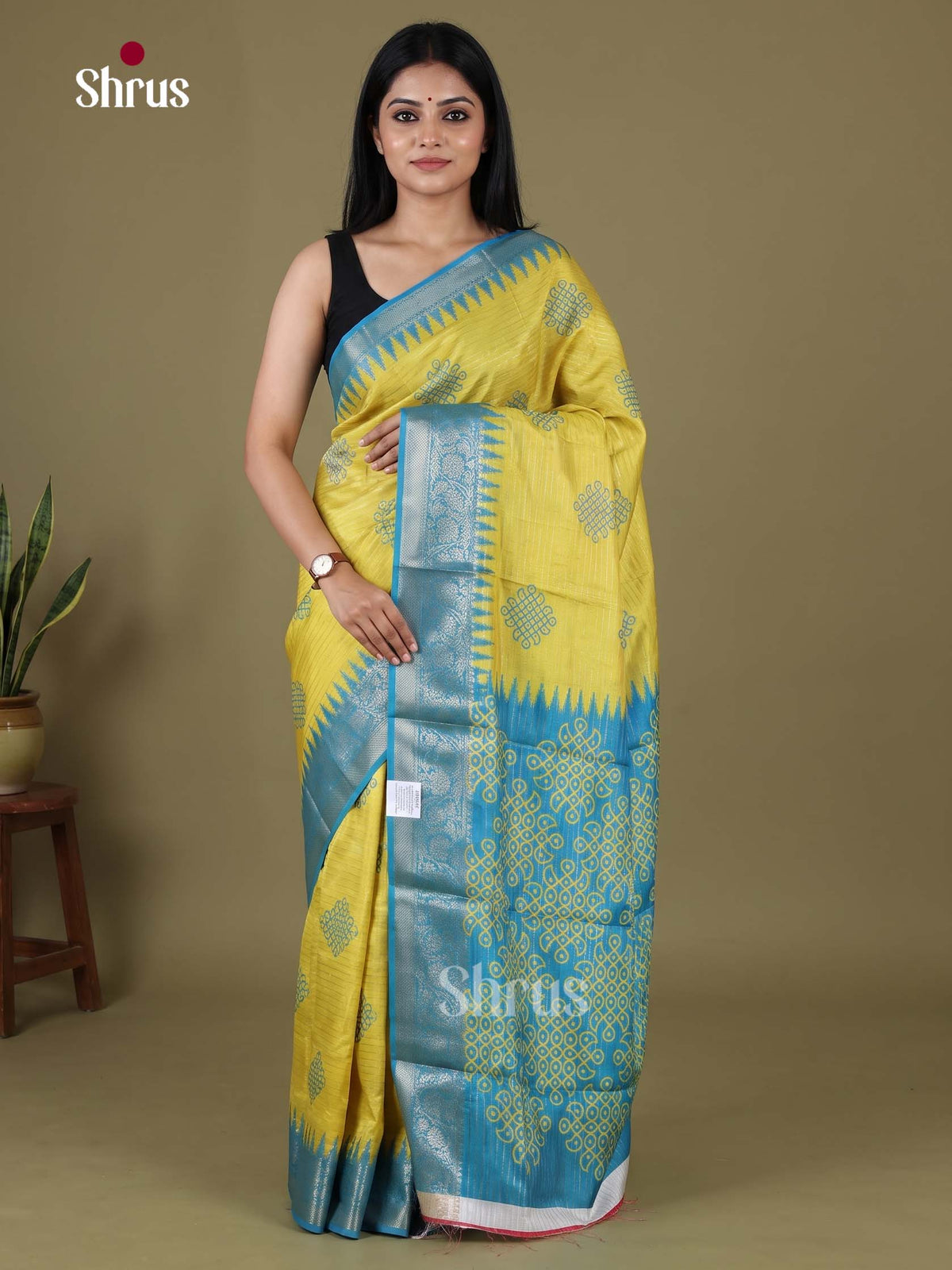 Kolam Semi Tussar Saree - EJ29040 - Shop on Shrus.com