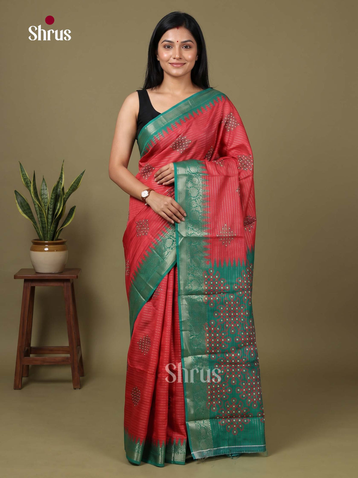 Kolam Semi Tussar Saree - EJ29044 - Shop on Shrus.com