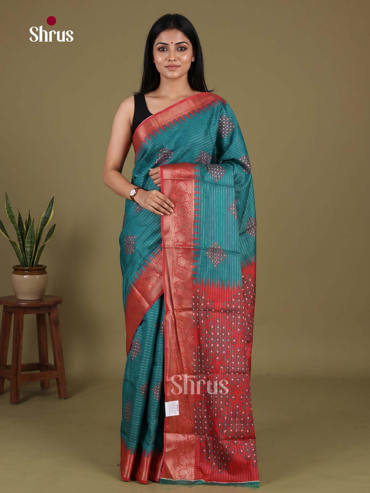 Kolam Semi Tussar Saree - EJ29046 - Shop on Shrus.com