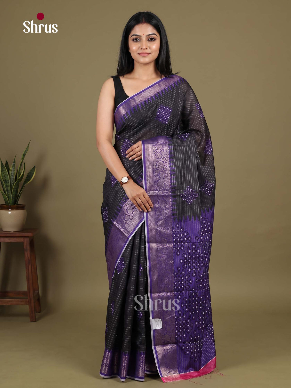 Kolam Semi Tussar Saree - EJ29047 - Shop on Shrus.com