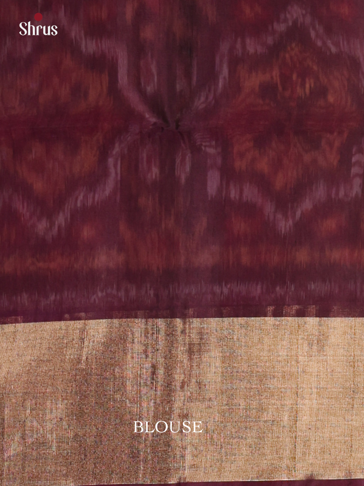 Buy Earthy Brown Pochampally Cotton Silk Saree With Ikat Motifs, Maroon Border & Pallu