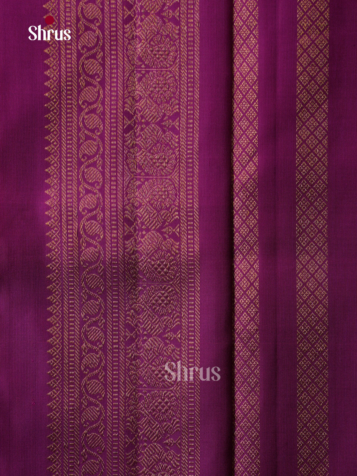 Elegant Magenta Kanchipuram Saree With Gold & silver Yaali Motifs | Self Zari Border & Brocade Pallu