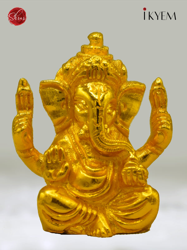 24 Kt Gold Coated Ganesha with Turban - Shop on ShrusEternity.com
