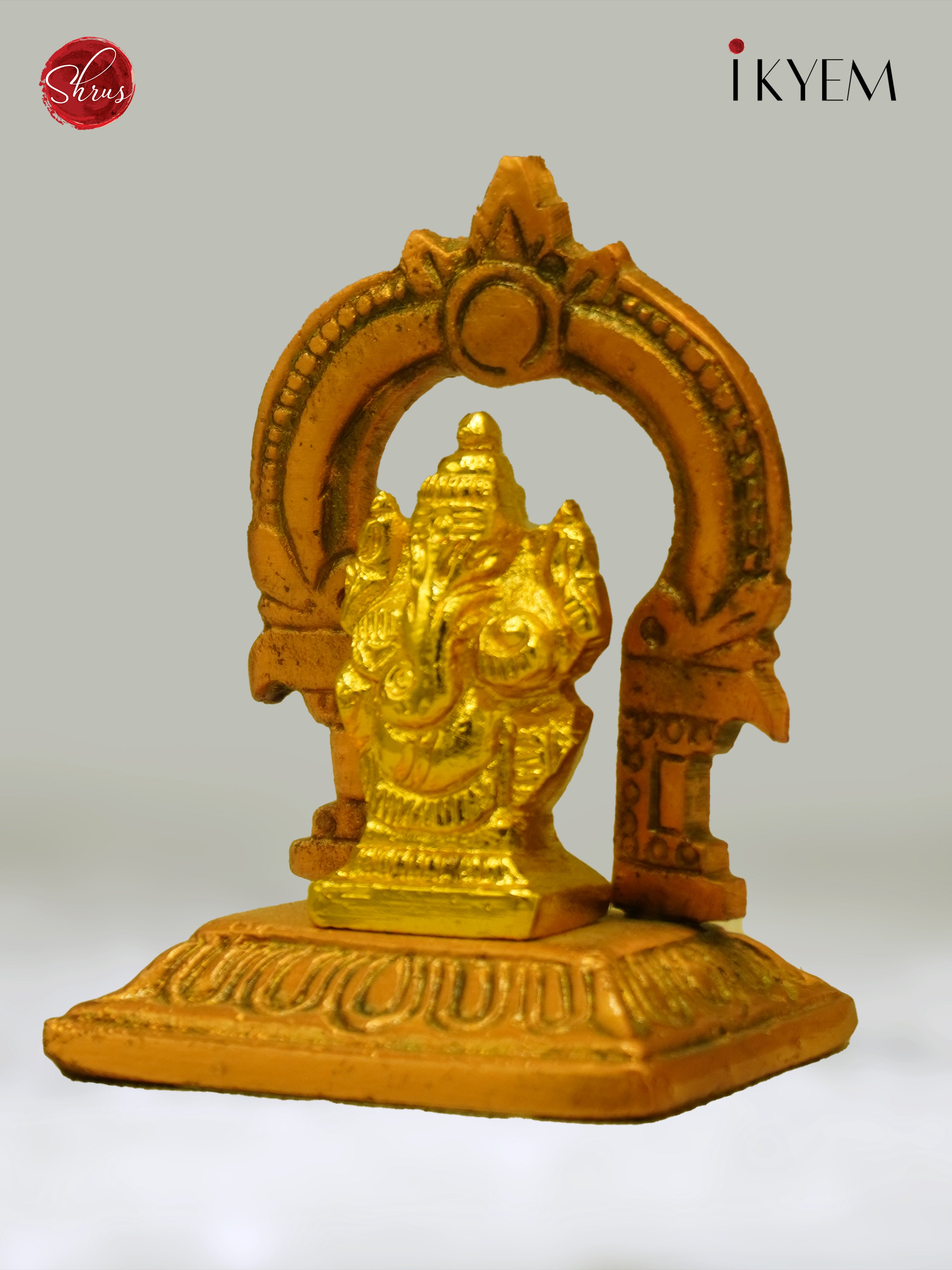 24 Kt Gold Coated Ganesha for Gifting and Car Dashboard - Shop on ShrusEternity.com