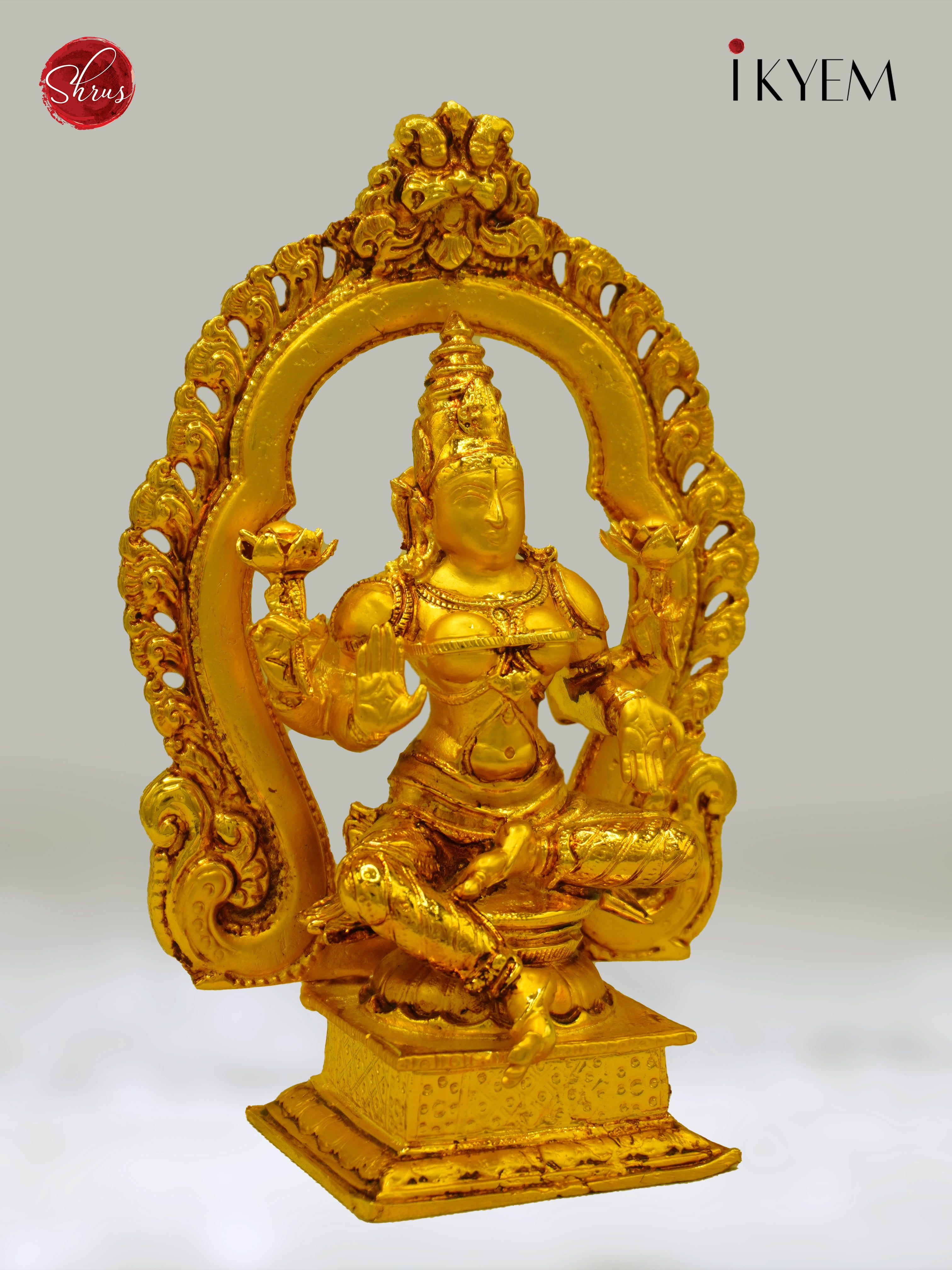 24 KT Gold Plated Lakshmi with Arch for your pooja room & Gifting - Shop on ShrusEternity.com
