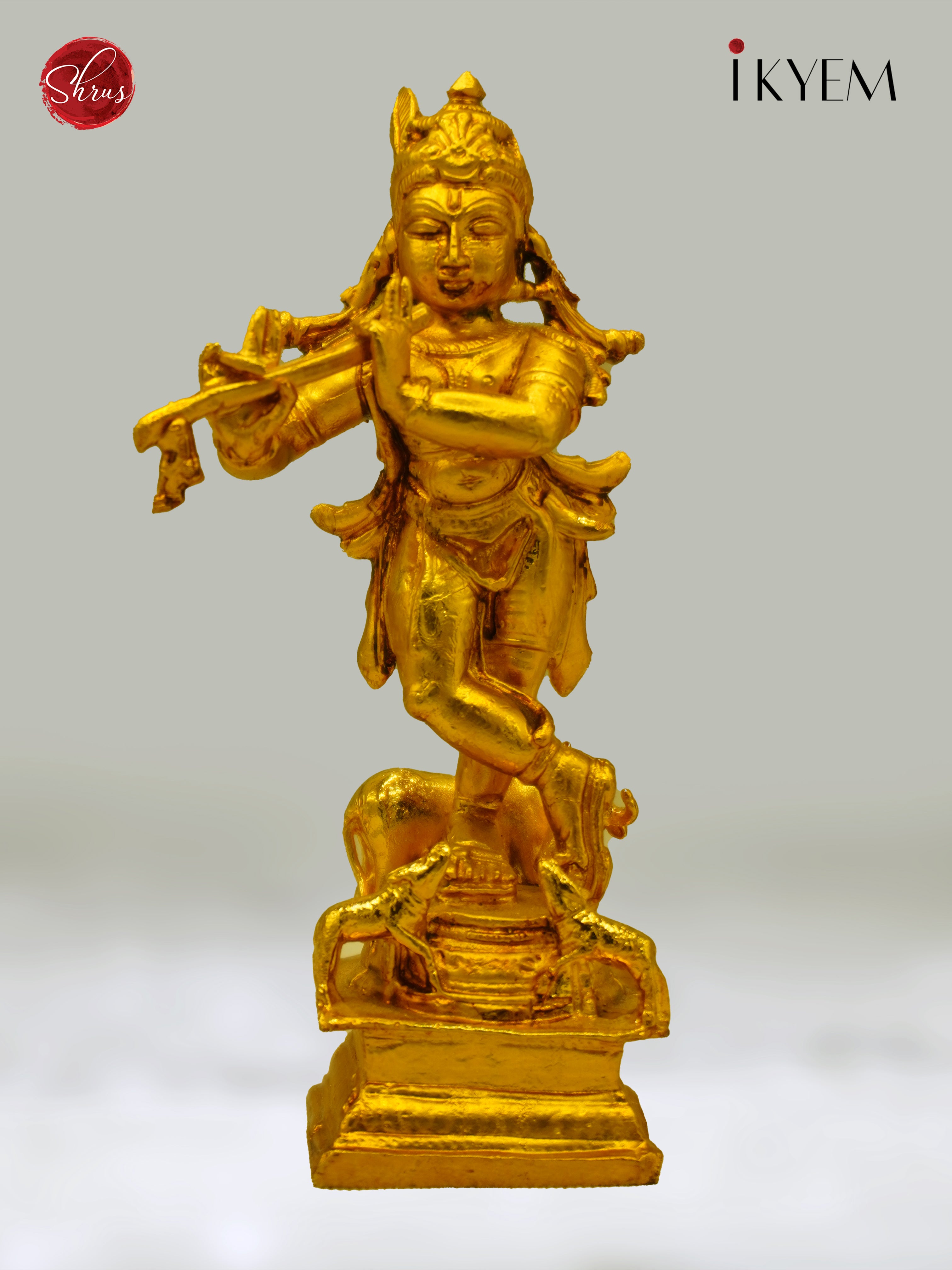 24 KT Gold Plated Lord Krishna for your pooja room & Gifting - Shop on ShrusEternity.com