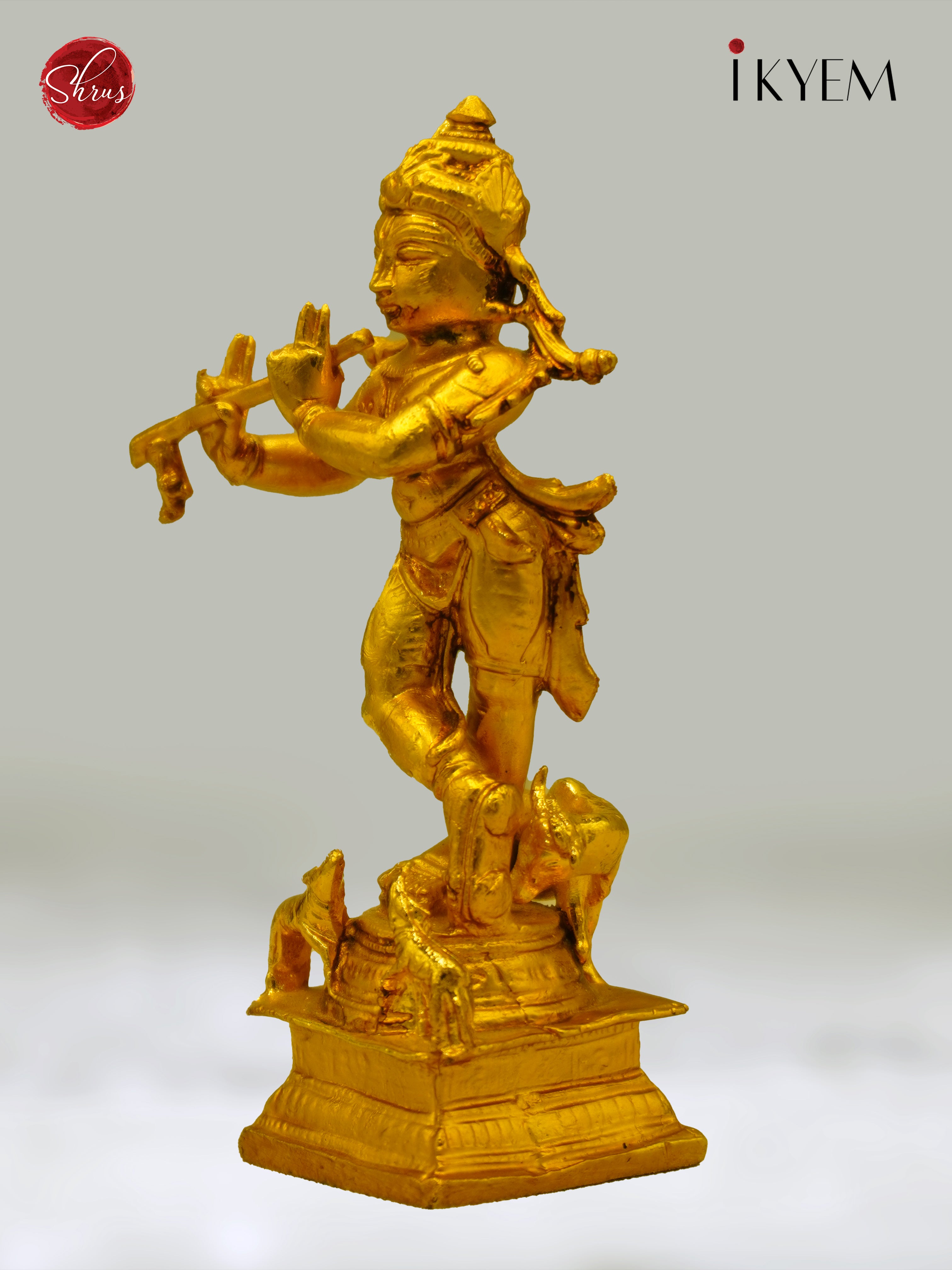 24 KT Gold Plated Lord Krishna for your pooja room & Gifting - Shop on ShrusEternity.com