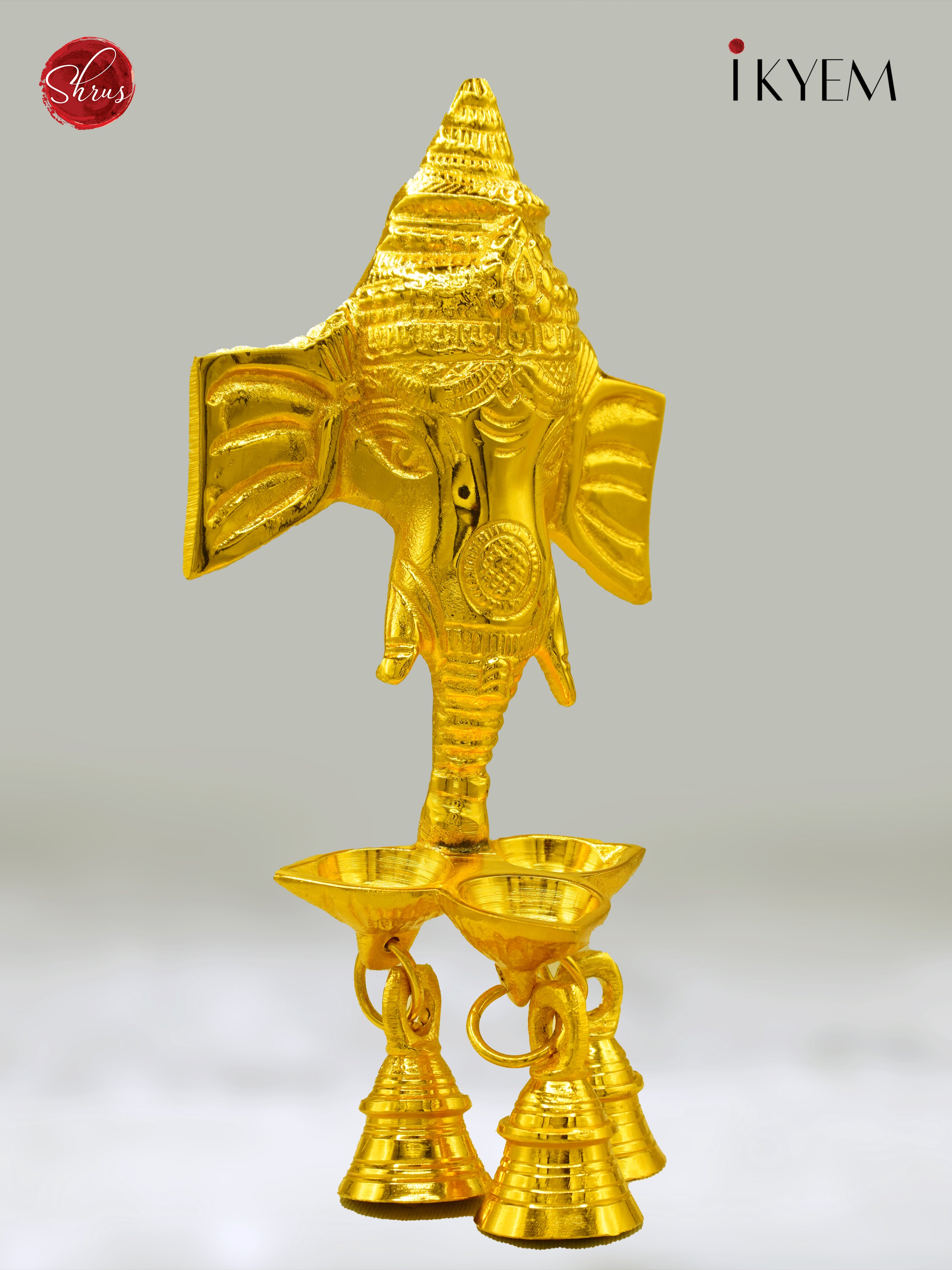 24 kt Gold Coated- Wall Hanging Ganesha - Shop on ShrusEternity.com