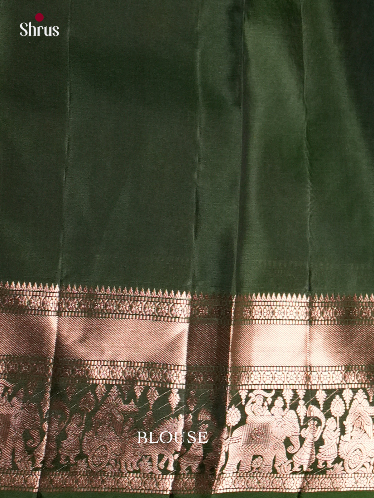 Buy Shimmery Green Kanjivaram Saree with Vanasingaram Inspired Floral Nestling Brocade
