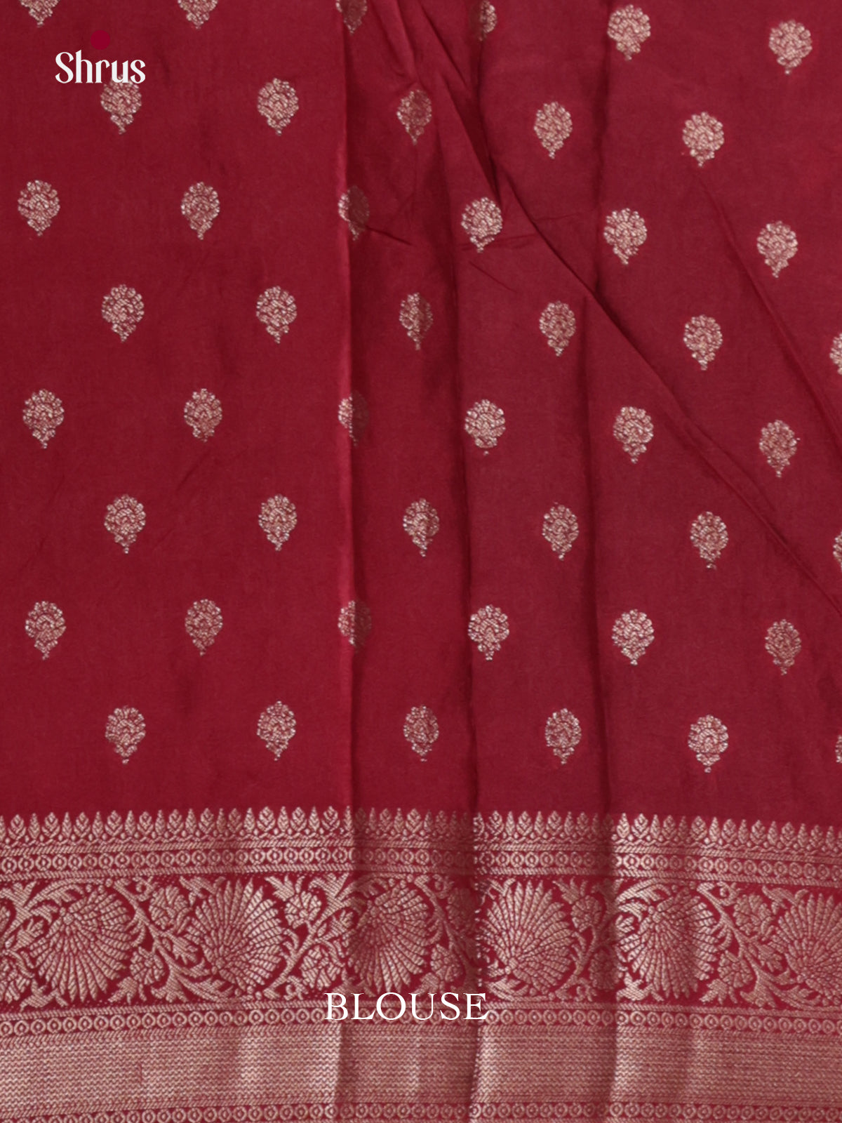 Buy Charming Green North Cotton Silk Saree With Golden Buttas, Maroon Border & Pallu