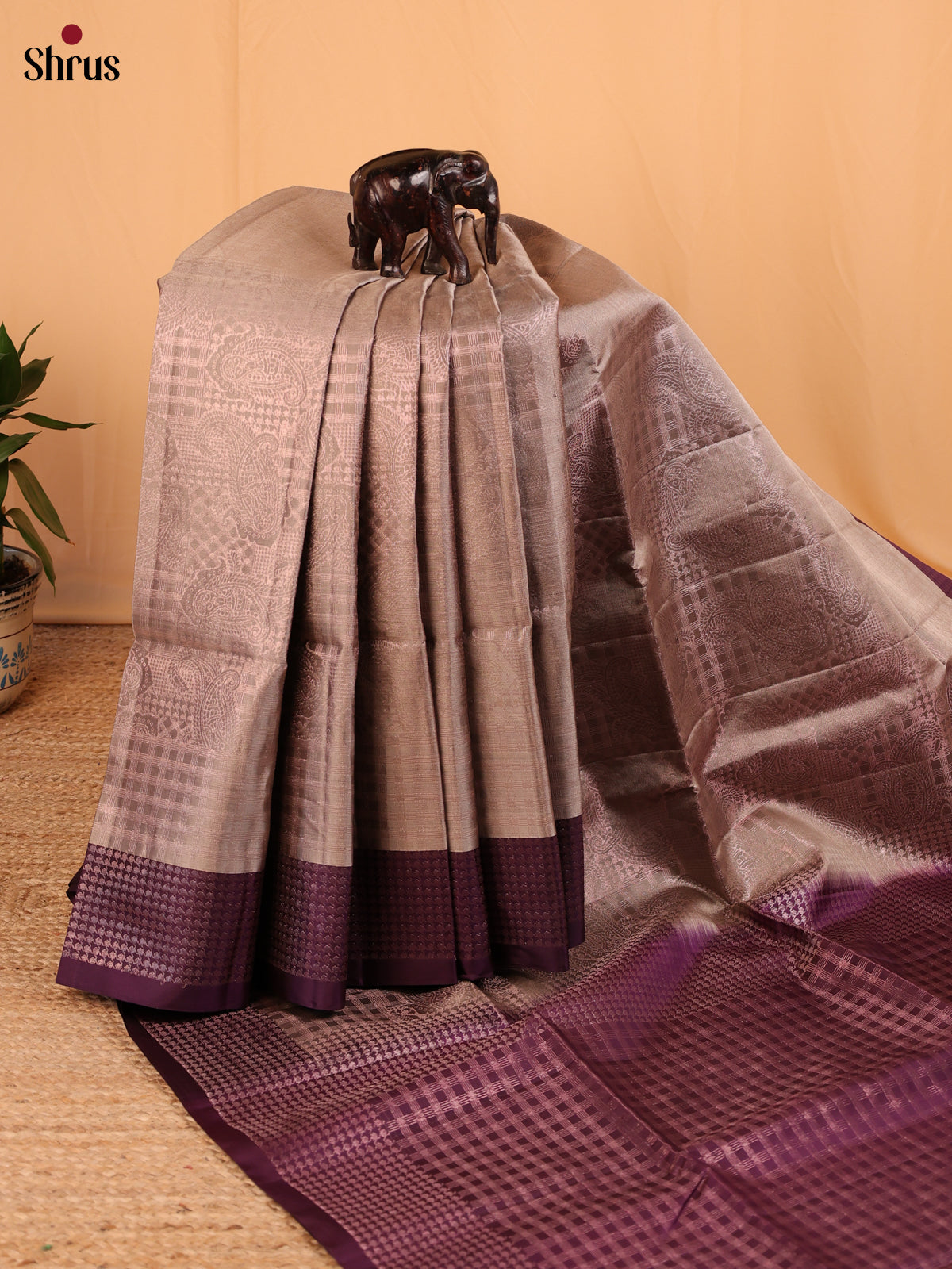 CKS22085 - Soft Silk Saree - Shop on Shrus.com